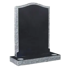 Black Granite Rustic OG headstone